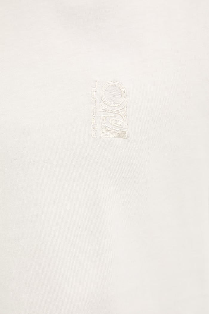 Rip Curl T-shirt męski bawełniany SEARCH EMBROIDERY 0JCMTE beżowy