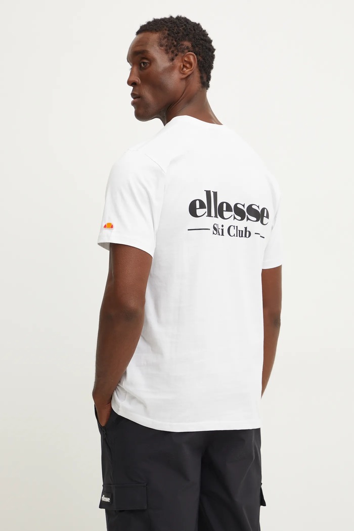 Bavlněné tričko Ellesse CONDENA potisk bílá SHX20960