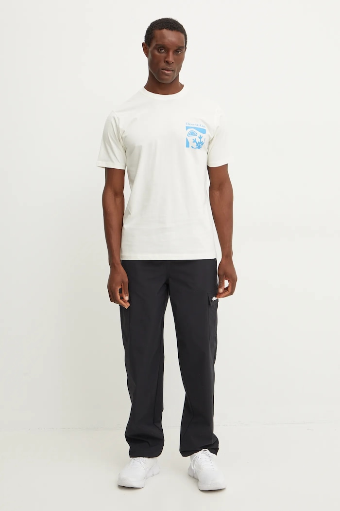 Bavlněné tričko Ellesse SKISETTA SHX20961 béžová AW24