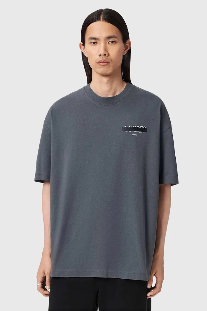 Бавовняна футболка AllSaints REDACT SS CREW бавовна сірий M002PC