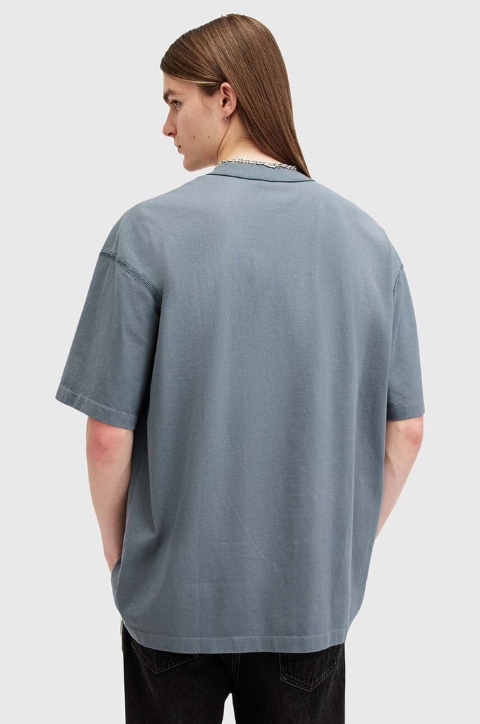 Odzież AllSaints T-shirt bawełniany ISAC SS CREW M024JB niebieski