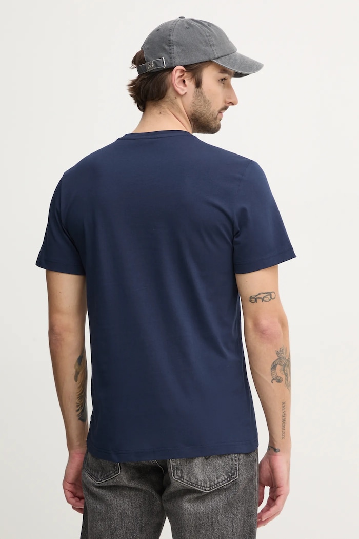 Odzież Lacoste t-shirt bawełniany TH5077 granatowy