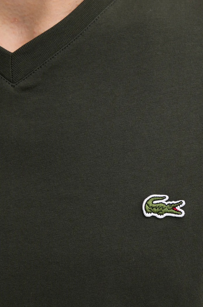 Pamučna majica Lacoste TH5077 zelena