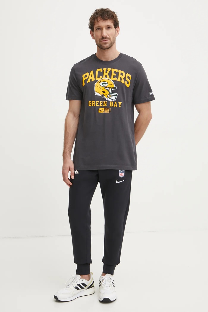 Nike t-shirt bawełniany Green Bay Packers N199.06F.7T.5F1 szary AW24