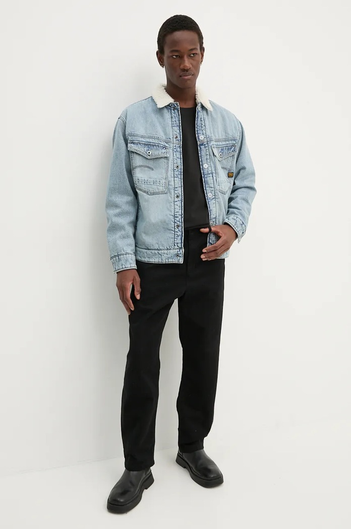 Bavlněné tričko s dlouhým rukávem G-Star D25091.C336 černá AW24