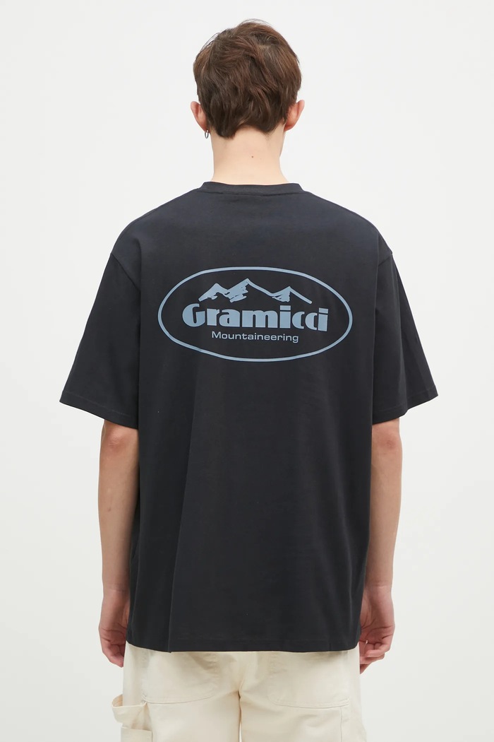 Odzież Gramicci t-shirt bawełniany Mountaineering Tee G4FU.T096 czarny