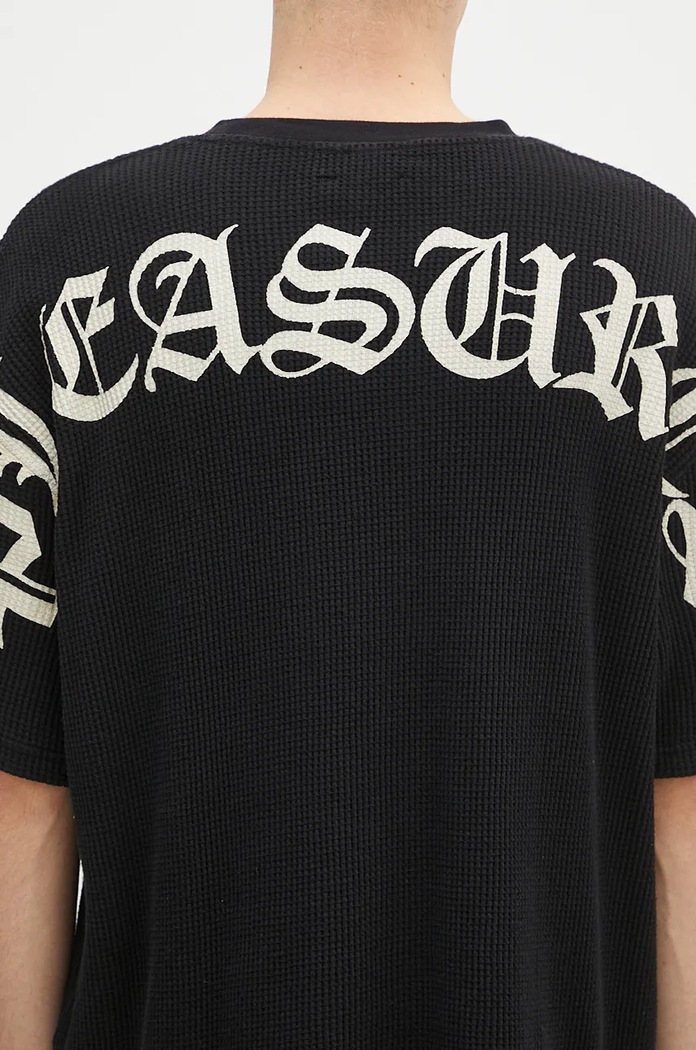 PLEASURES cotton t-shirt Neural Thermal Shirt black P24F048