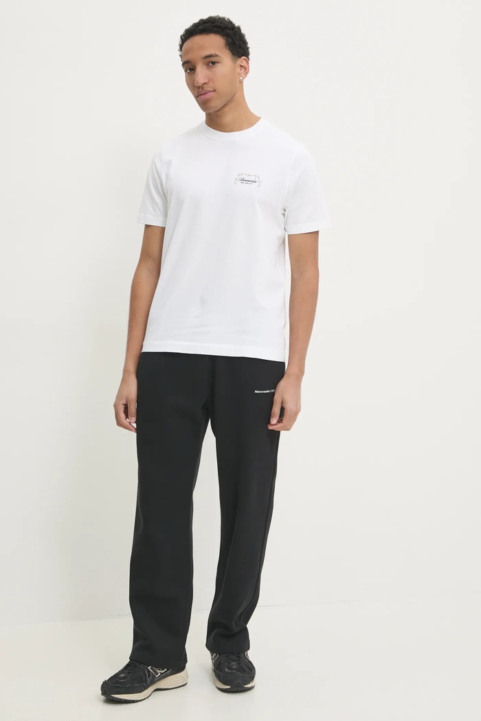 Bavlněné tričko Abercrombie & Fitch KI123.4189.100 bílá AW24