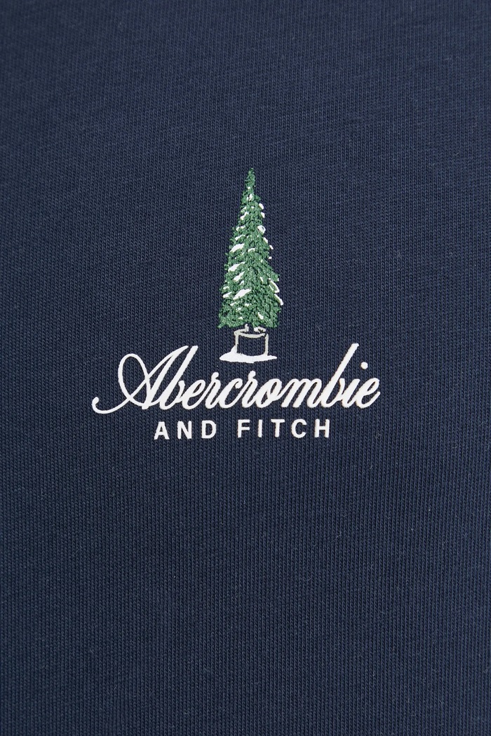 Bavlněné tričko Abercrombie & Fitch KI123.4189.200 námořnická modř