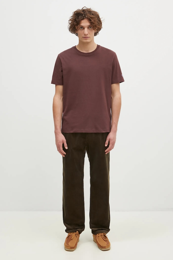 Champion cotton t-shirt Crewneck 220713 brown