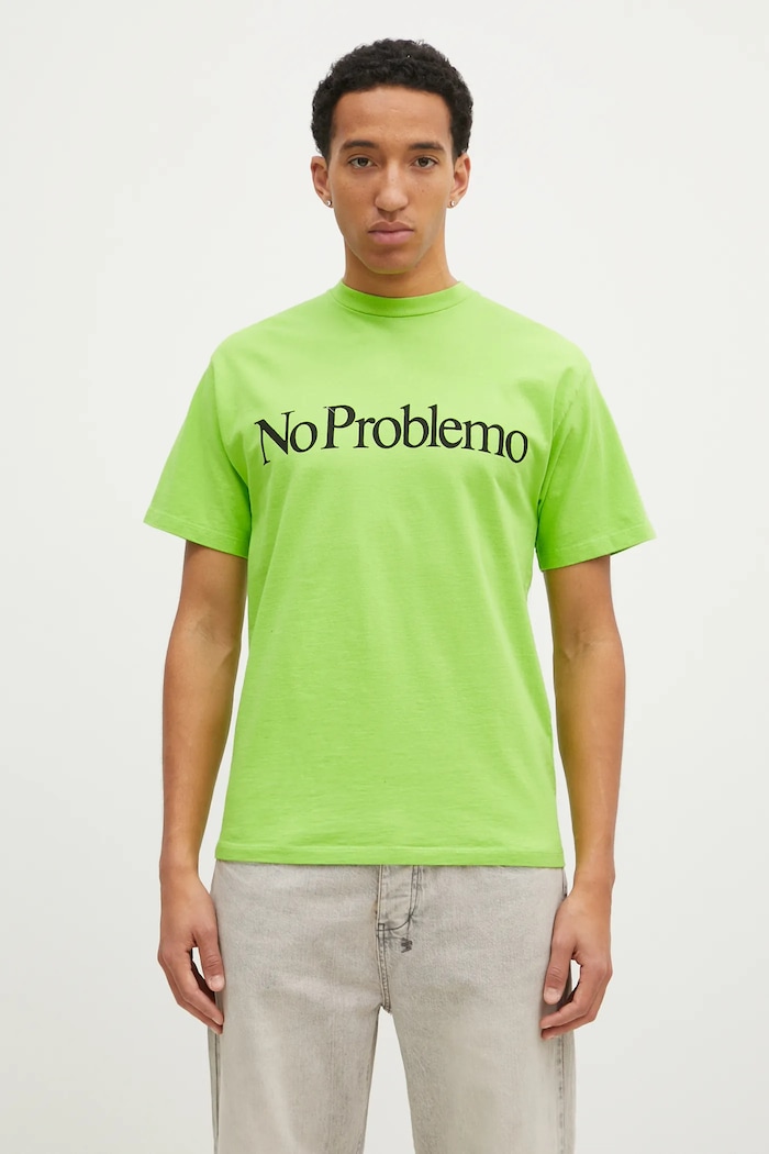 No Problemo cotton t-shirt Fluoro SS Tee cotton green NP60003.02