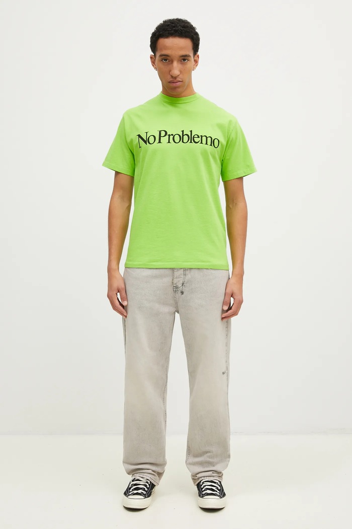 No Problemo cotton t-shirt Fluoro SS Tee green NP60003.02