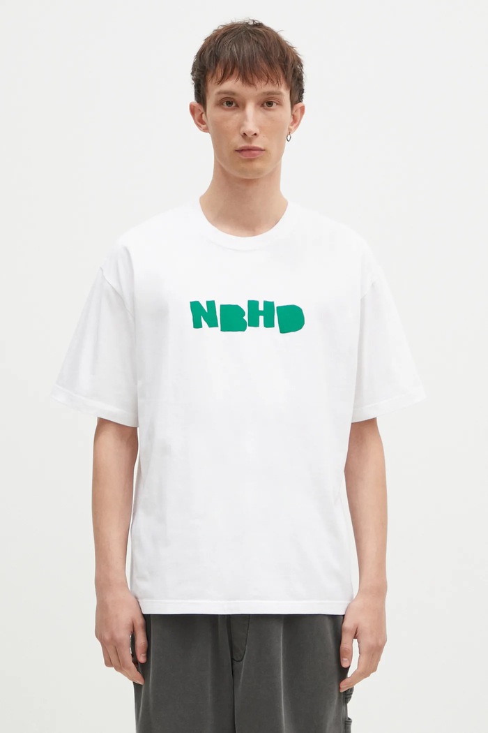 NEIGHBORHOOD t-shirt in cotone Tee SS-7 regolare bianco 242PCNH.ST07