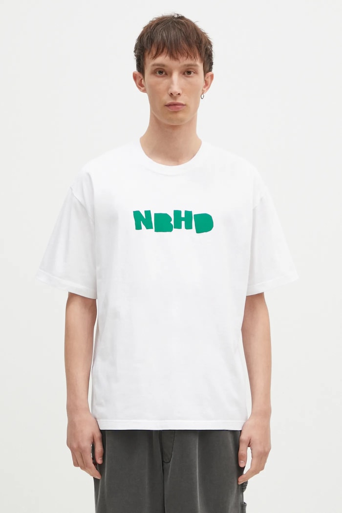 NEIGHBORHOOD t-shirt in cotone Tee SS-7 regolare bianco 242PCNH.ST07