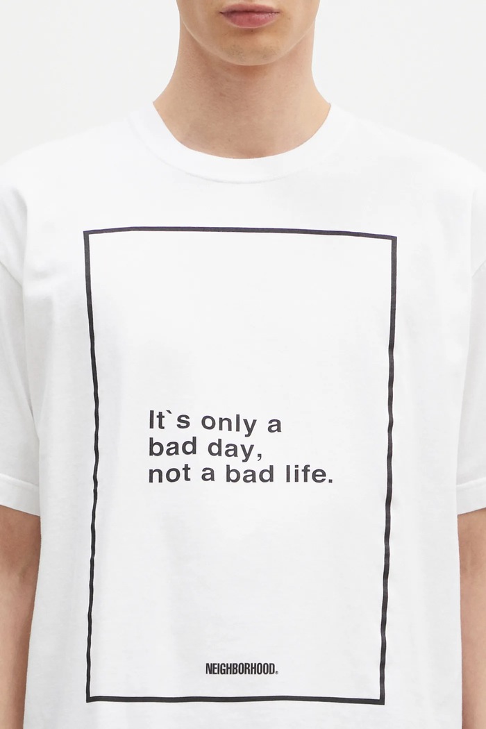 NEIGHBORHOOD t-shirt bawełniany Tee SS-15 biały 242PCNH.ST15