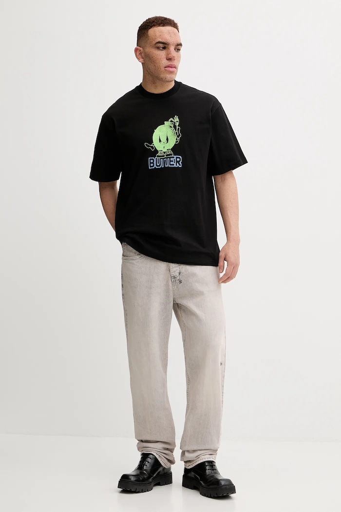 Butter Goods tricou din bumbac Bomb Tee BG243100 negru AW24