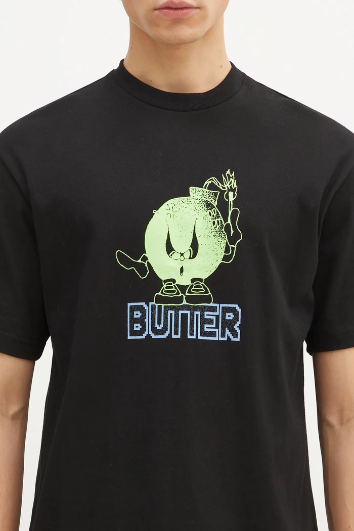 Butter Goods t-shirt in cotone Bomb Tee nero BG243100