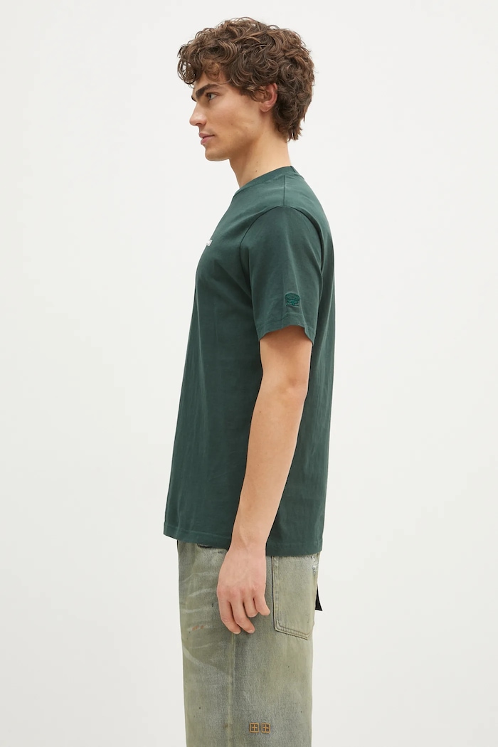 Хлопковая футболка Butter Goods Basic Tee BG243110 зелёный AW24