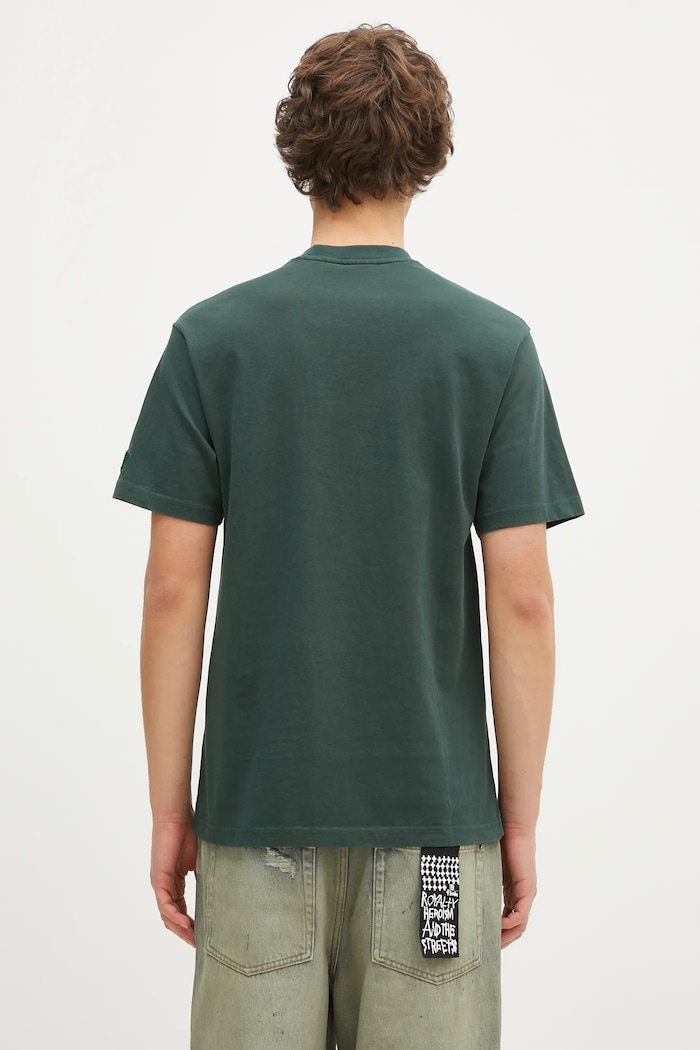 Одежда Хлопковая футболка Butter Goods Basic Tee BG243110 зелёный