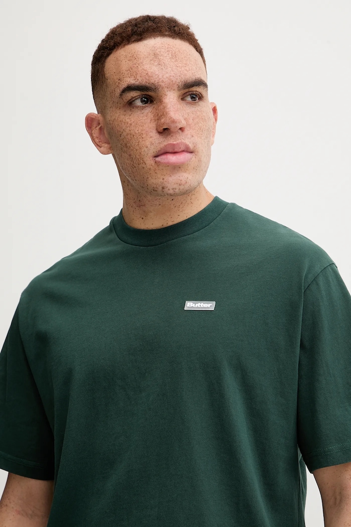 Bavlnené tričko Butter Goods Basic Tee zelená BG243110