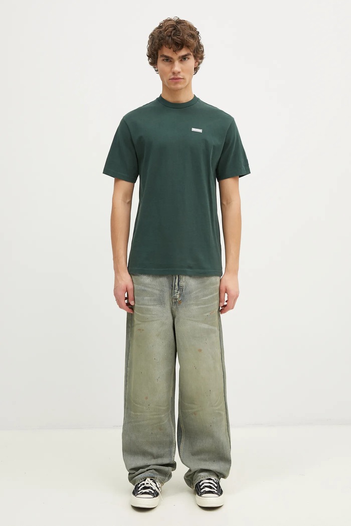Хлопковая футболка Butter Goods Basic Tee BG243110 зелёный