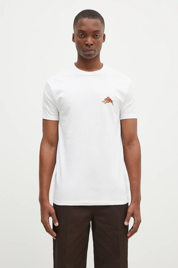 Bavlněné tričko Wacko Maria Tim Lehi regular bílá 24FW.WMT.TEE06