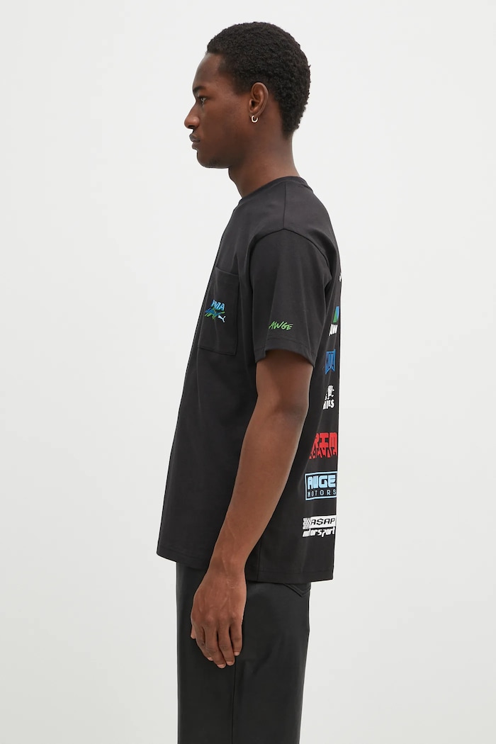 Bavlnené tričko Puma Puma x A$AP ROCKY Pocket 632012 čierna AW24
