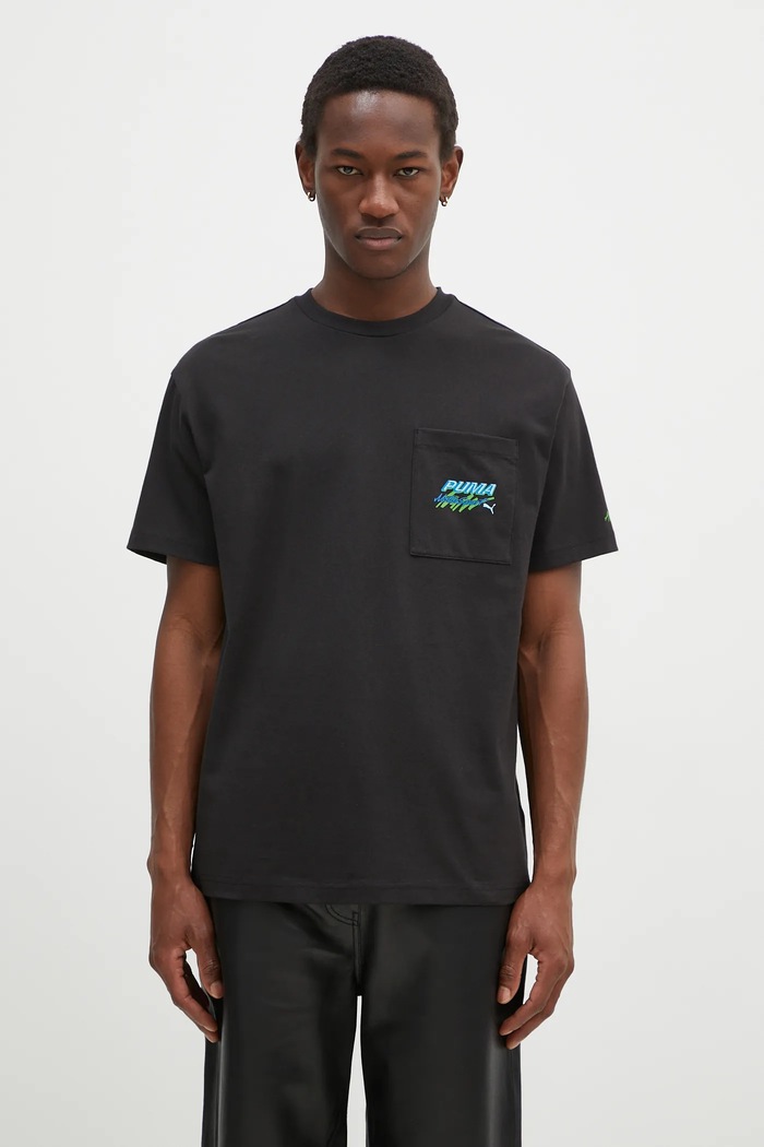 Oblečenie Bavlnené tričko Puma Puma x A$AP ROCKY Pocket 632012 čierna