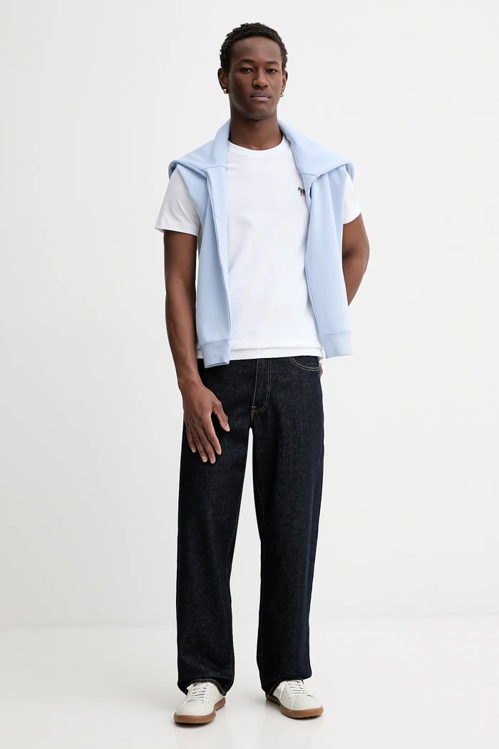 Bavlněné tričko PS Paul Smith M2R.010R.KZEBRA bílá SS25