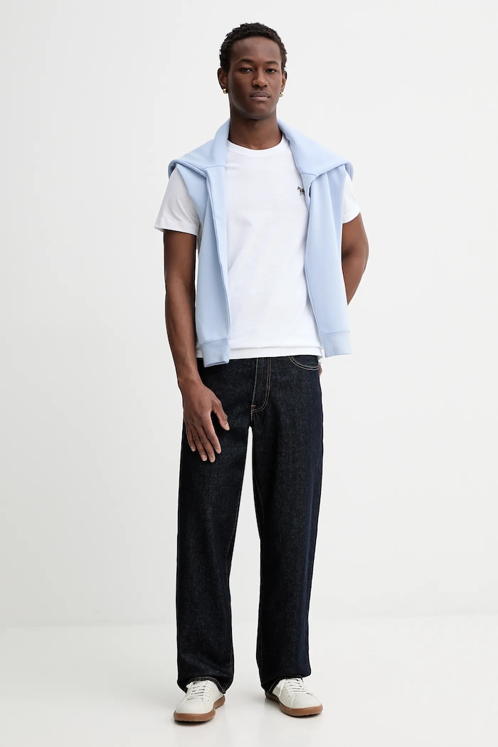Bavlněné tričko PS Paul Smith M2R.010R.KZEBRA bílá SS25