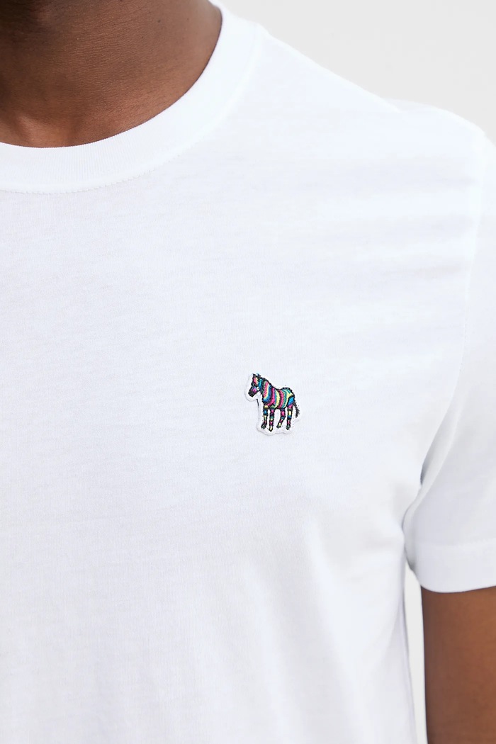 Bavlněné tričko PS Paul Smith M2R.010R.KZEBRA bílá