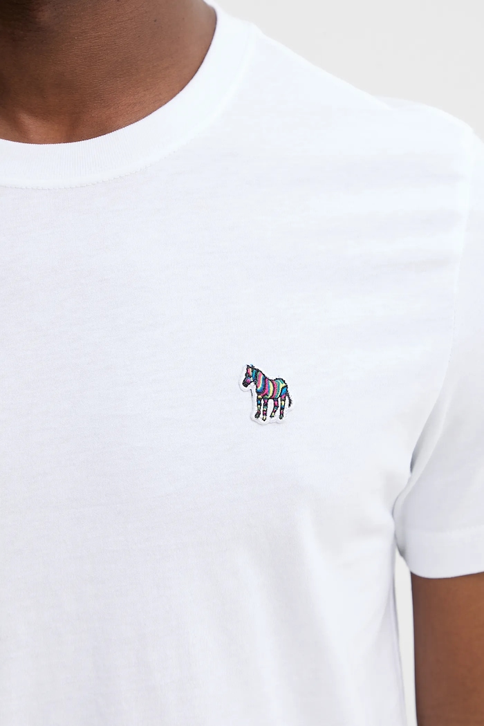 Bavlněné tričko PS Paul Smith M2R.010R.KZEBRA bílá