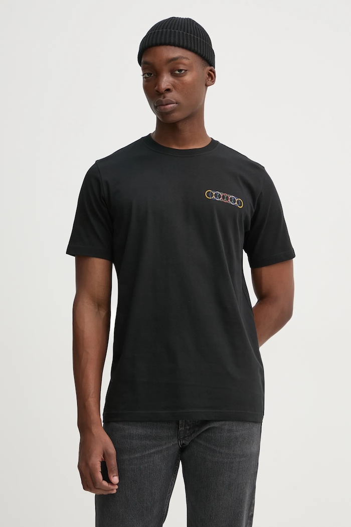 Ρούχα PS Paul Smith Βαμβακερό μπλουζάκι PS Paul Smith M2R.011R.PP5084 μαύρο
