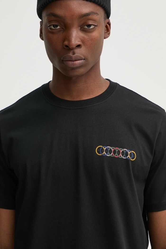 Βαμβακερό μπλουζάκι PS Paul Smith PS Paul Smith M2R.011R.PP5084 μαύρο