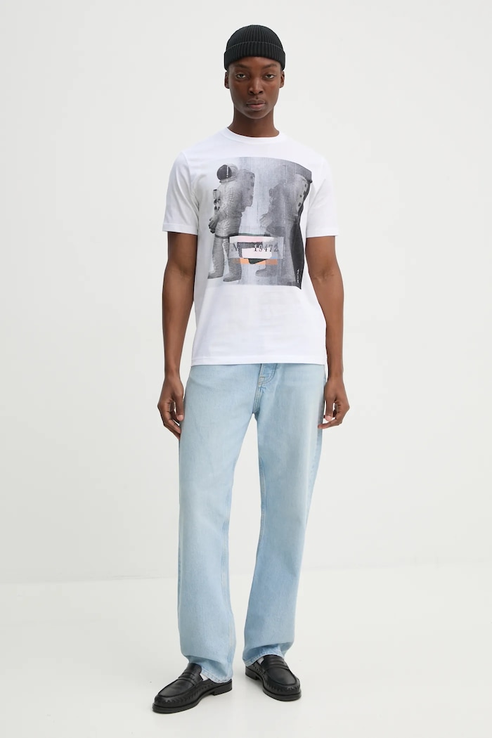 Bavlněné tričko PS Paul Smith M2R.011R.PP5086 bílá SS25