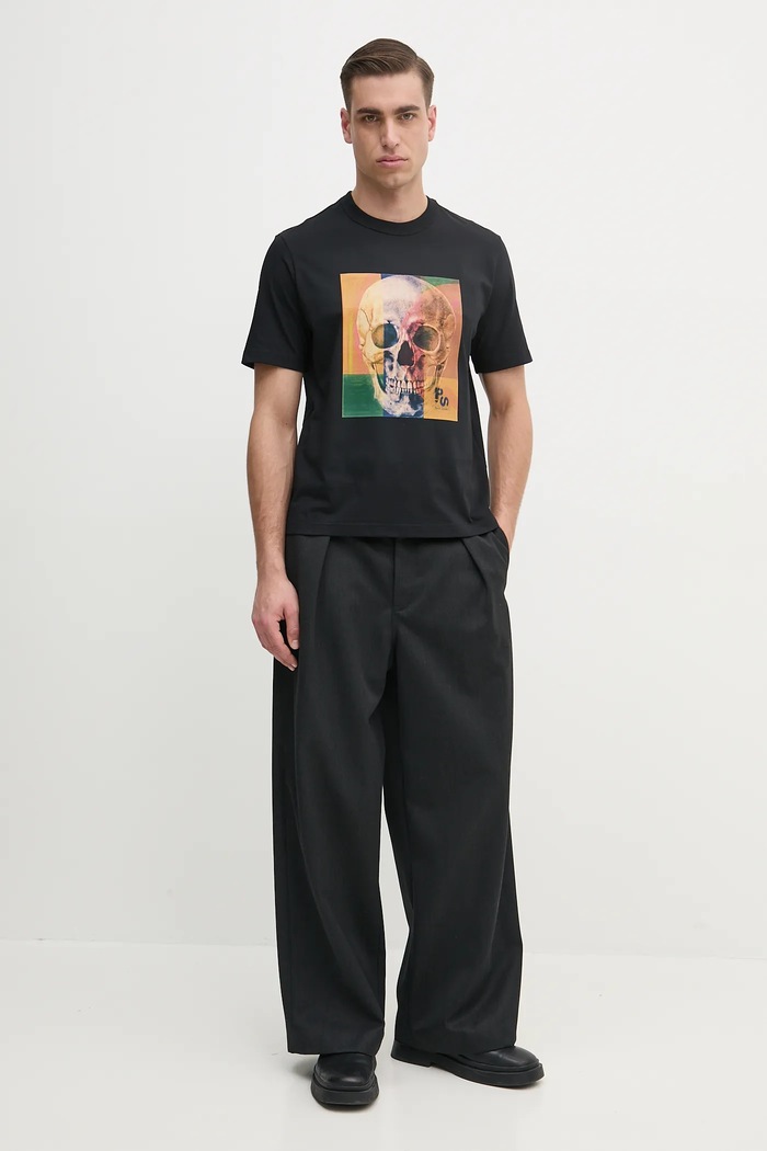 Памучна тениска PS Paul Smith M2R.220X.PP4703 черен SS25