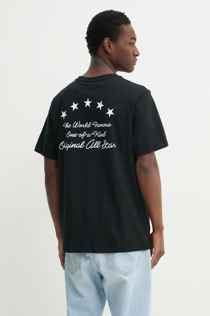 Odzież Converse t-shirt bawełniany 10027561.A01 czarny