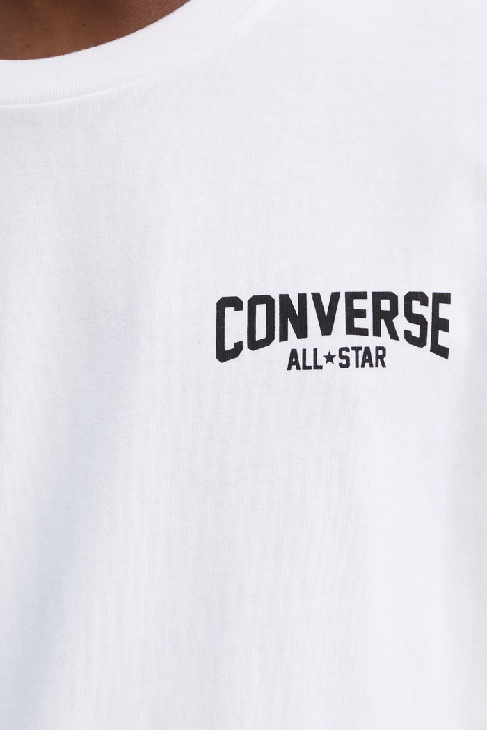 Bavlněné tričko Converse 10027561.A02 béžová