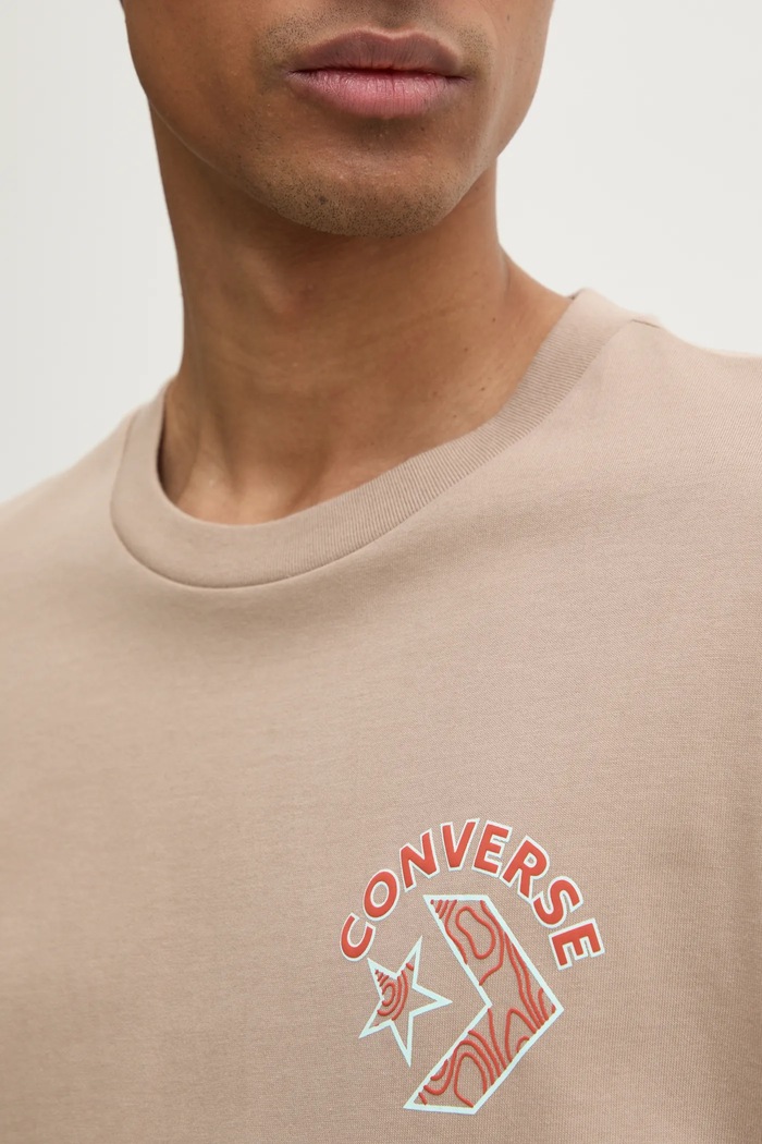 Converse t-shirt 10027096.A03 bézs