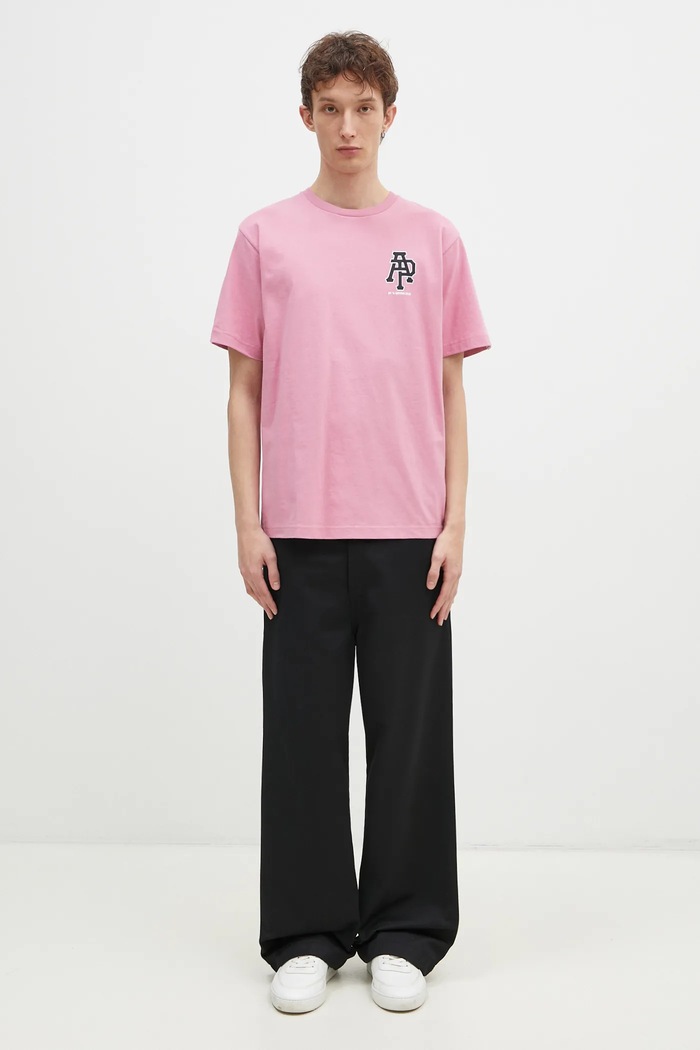 Бавовняна футболка AAPE Basic AAPTEM1562XXN рожевий
