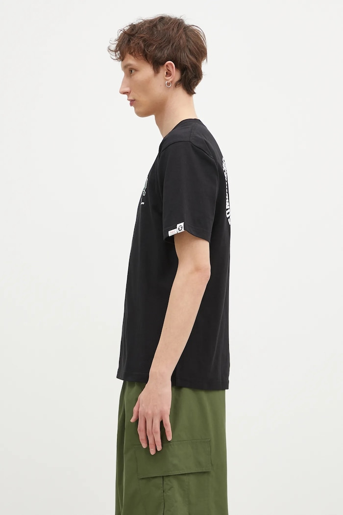 Bavlněné tričko AAPE Basic AAPTEM1562XXN černá AW24