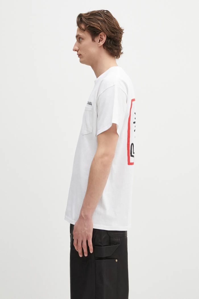 Wacko Maria tricou din bumbac x Keith Haring KH.WM.TEE01 alb AW24