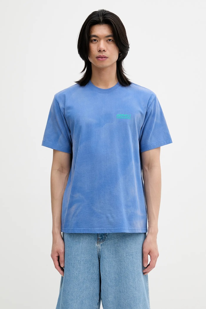 Βαμβακερό μπλουζάκι thisisneverthat x Gramicci Sun Faded κανονικό μπλε GM243TTSST01