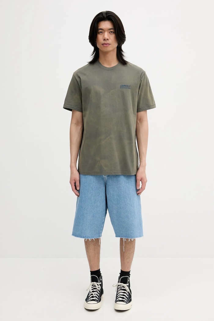 Βαμβακερό μπλουζάκι thisisneverthat x Gramicci Sun Faded GM243TTSST01 πράσινο