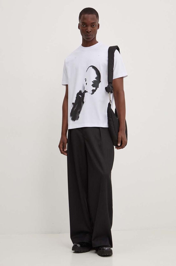 Heliot Emil t-shirt bawełniany HE.M.09.041.C07 biały AW24