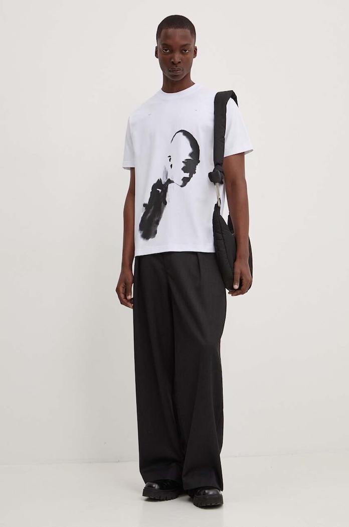 Heliot Emil t-shirt bawełniany HE.M.09.041.C07 biały AW24