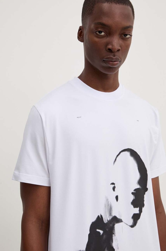 Heliot Emil t-shirt bawełniany HE.M.09.041.C07 biały