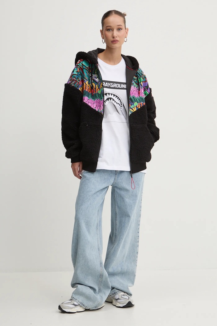 Дрехи Sprayground Памучна тениска Sprayground SP667 бял