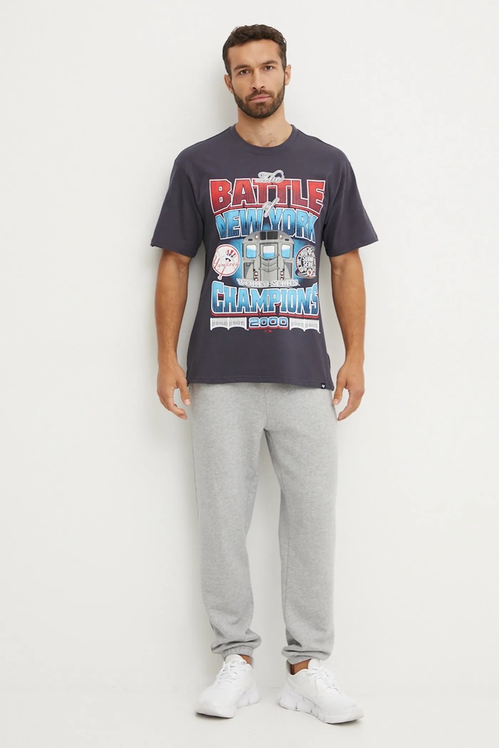 Bavlněné tričko 47 brand MLB New York Yankees námořnická modř BU017TMYIHQ632878VN