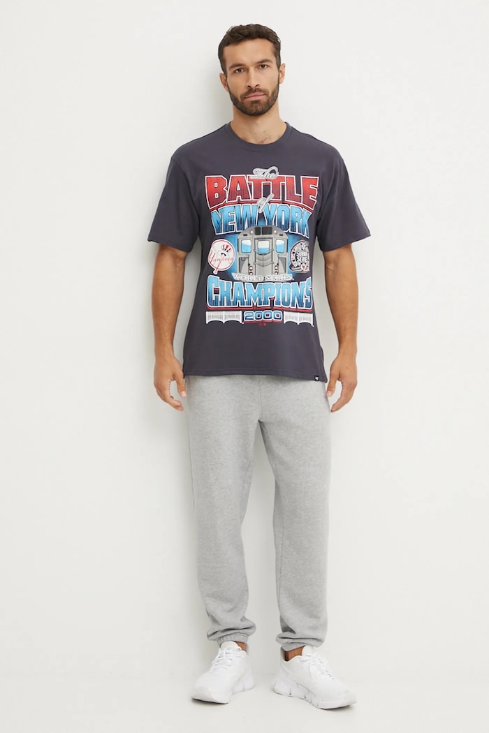 Bavlněné tričko 47 brand MLB New York Yankees námořnická modř BU017TMYIHQ632878VN